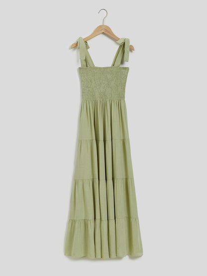 Smocking A-Line Dress 114083