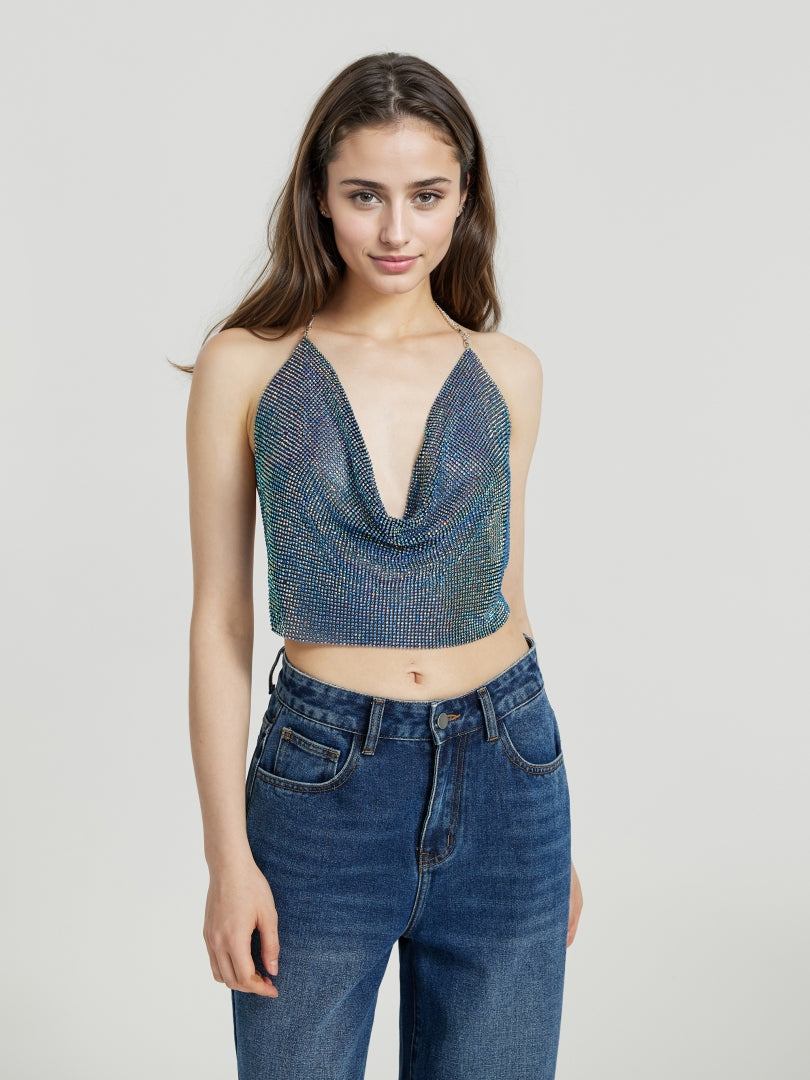 Open Back Halter Top 111985