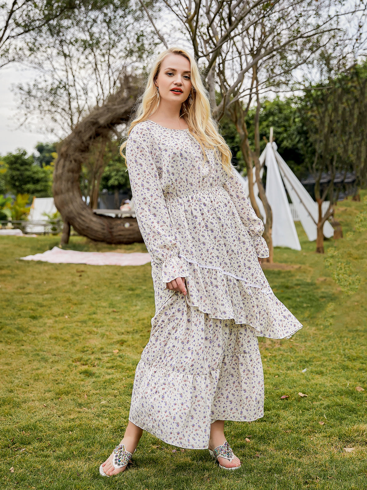 Ruffle Arabian Dresses 1241742