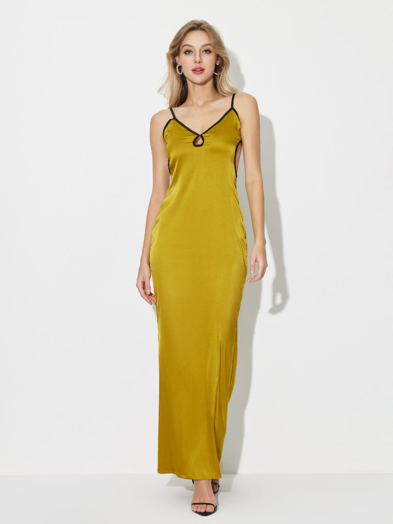 Contrast Stitch Slip Dress 120175