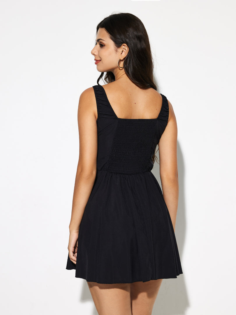 Lace Up A-Line Dress 1290112