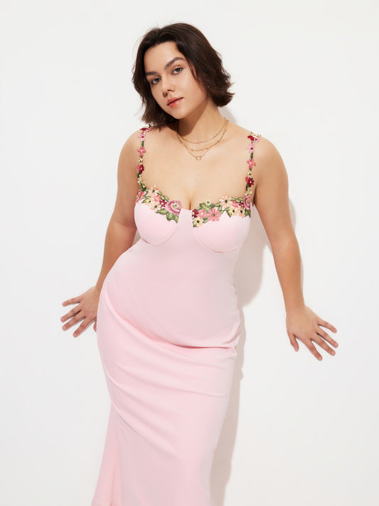 Plus Size Ruffle Bodycon Dress 1270942