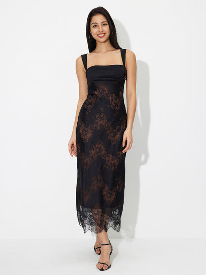 Lace Bodycon Maxi Dress 121367