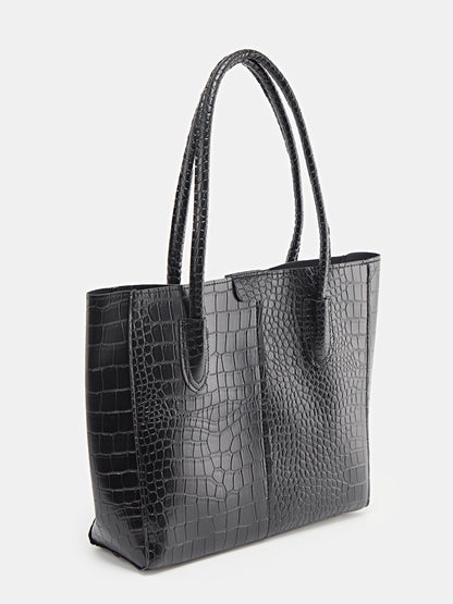 Textured Structured Shoulder Bag 120437