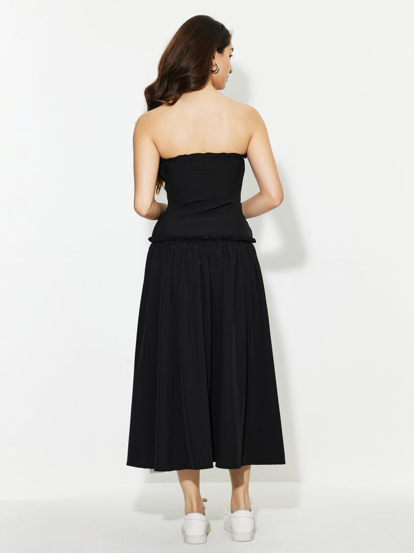 Lace Up A-Line Dress 1242502
