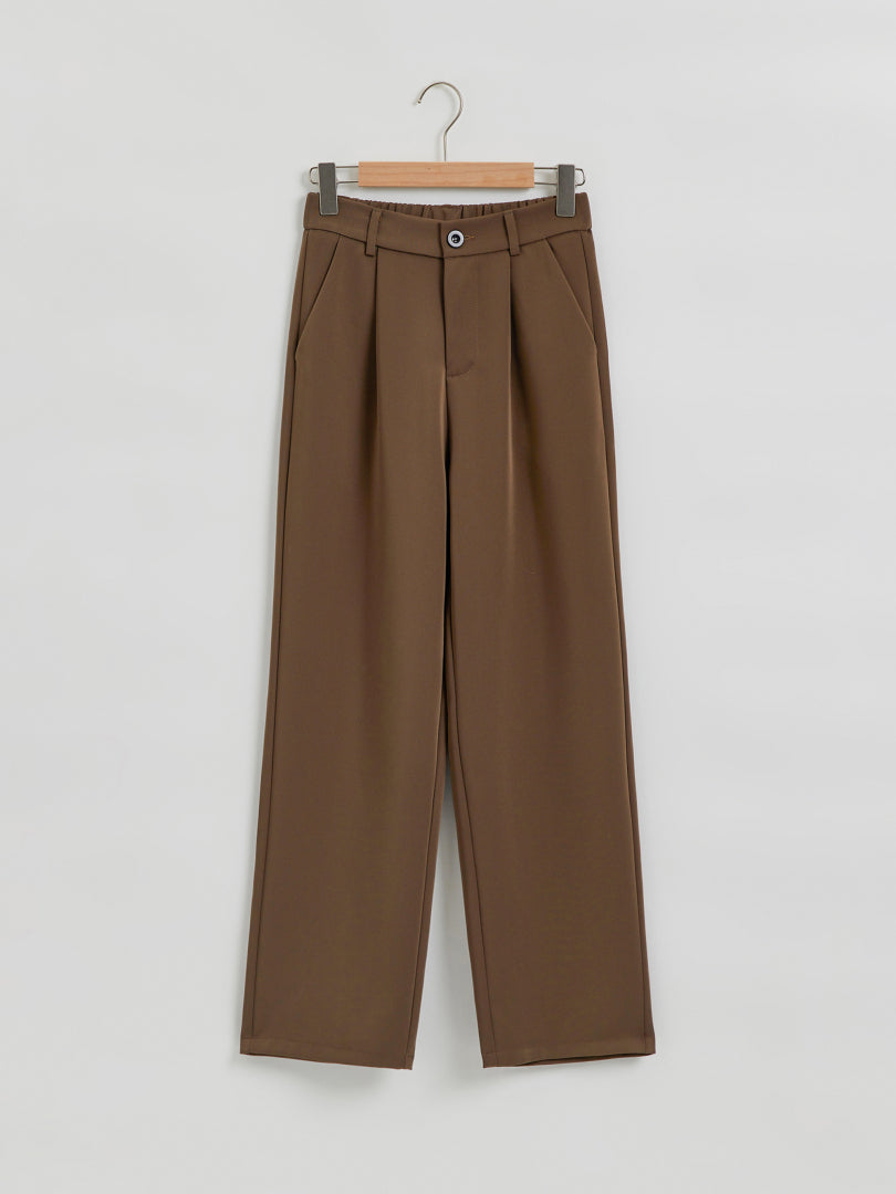 Button Straight Leg Pants 111511