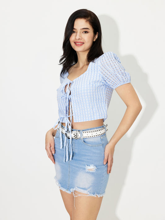 Tied Placket Blouse 118478