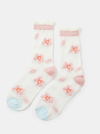 Slouchy Pattern Crew Sock 1253732