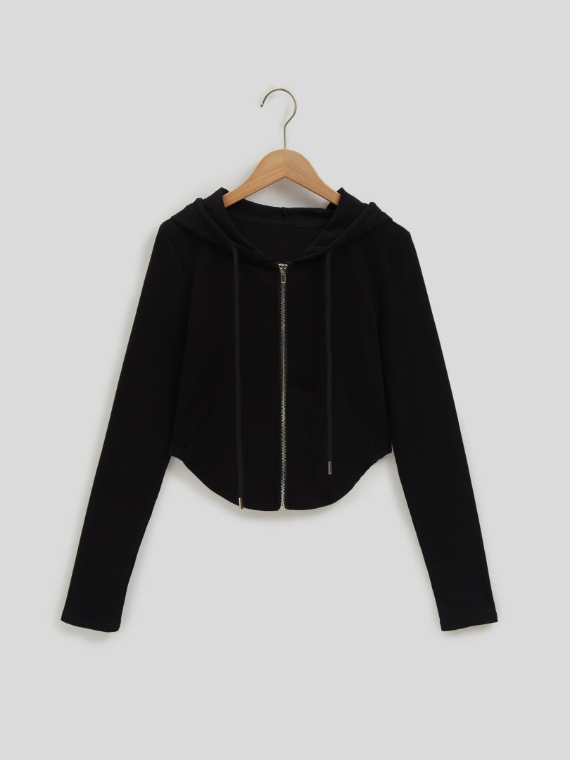Ribbed Hooded Sweatshirt 117420