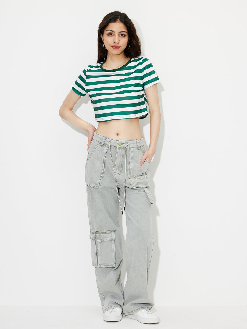Pocket Straight Leg Jeans 120140