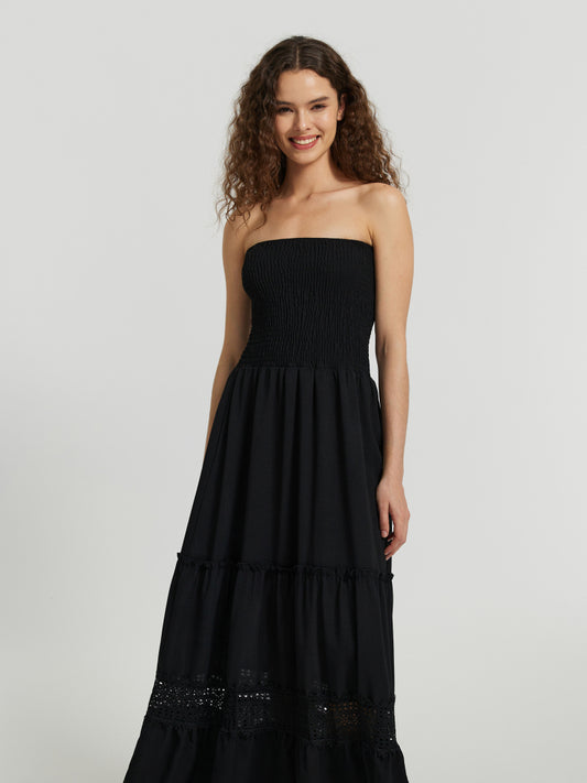 Patchwork Tube Dress 112403