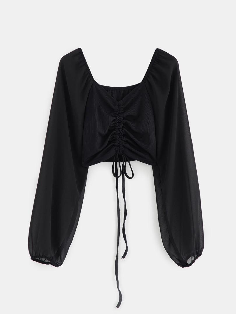 وردەکاری پەیوەندیکردن Ruched Crop Top 120583