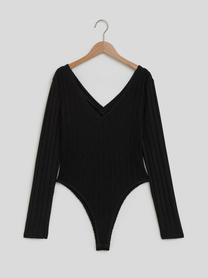 Ribbed Fitted Bodysuit 117398