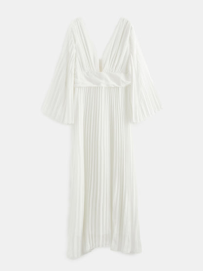 Plus Size Pleated Maxi Dress 121264
