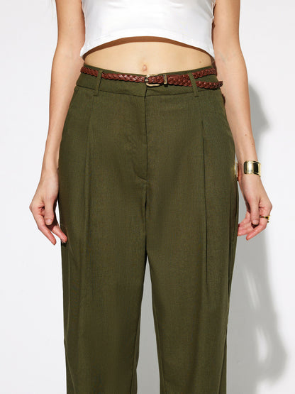 Belted Straight Leg Pants 1277862