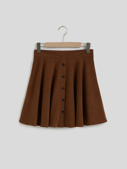 Buttoned A-Line Skirt 113098