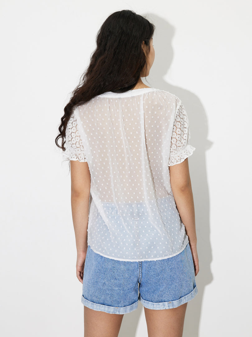 Sheer Pullover Blouse 120045