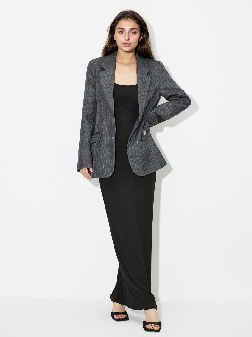 Striped Single-Breasted Blazer 120690