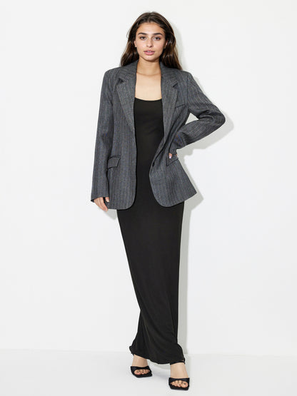 Striped Single-Breasted Blazer 120690