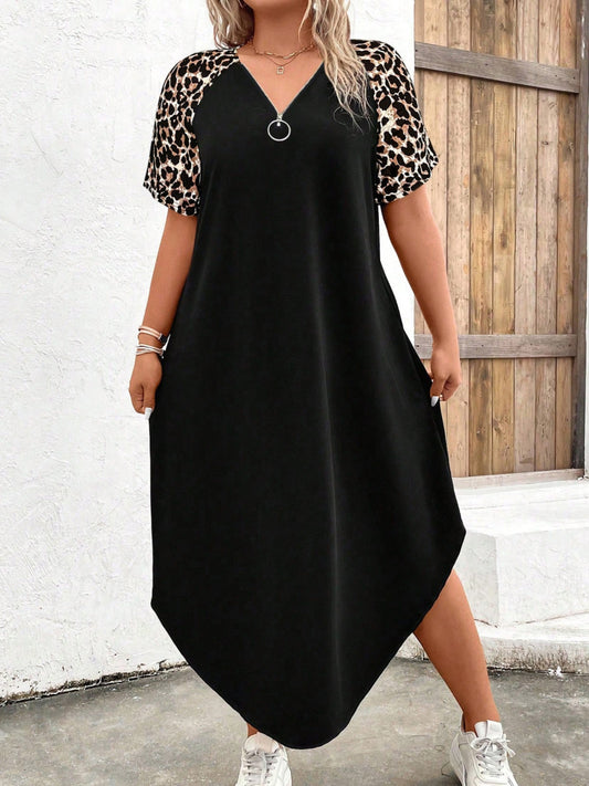 Plus Size Ring T-Shirt Dress 1254262