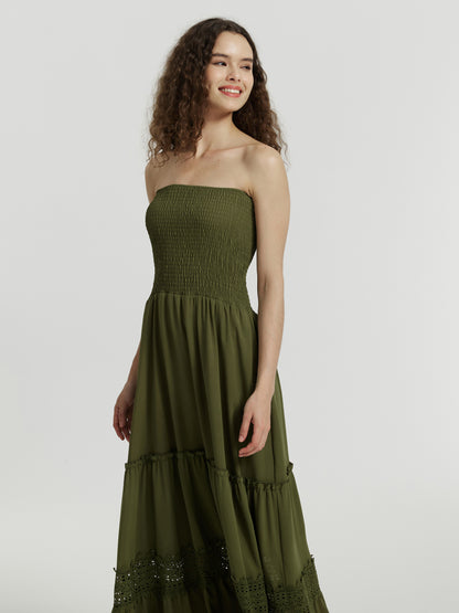 Patchwork Tube Dress 112403