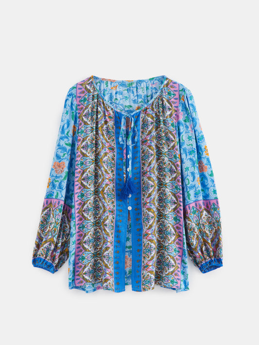 Printed Pullover Blouse 120078