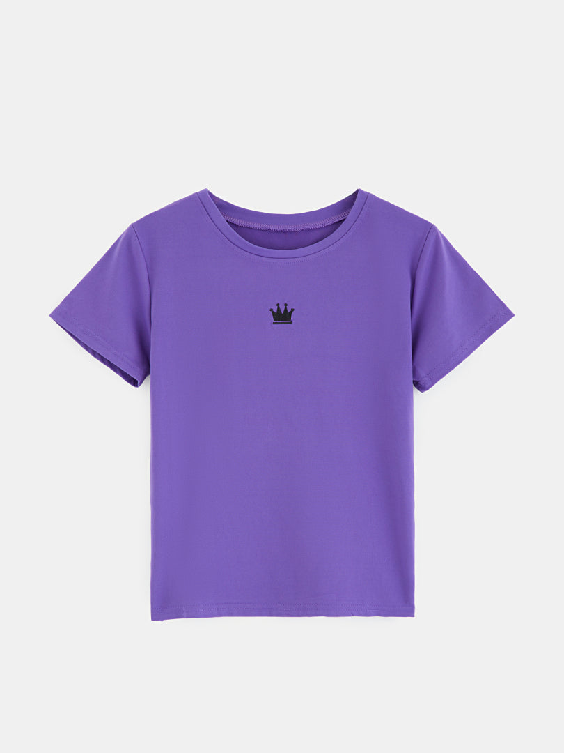 Embroidered Pullover T-Shirt 1250712
