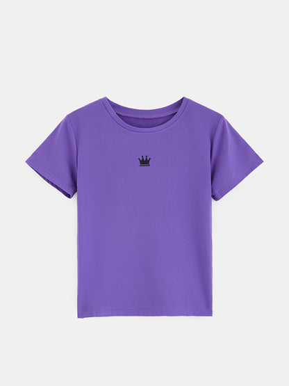 Embroidered Pullover T-Shirt 1250712