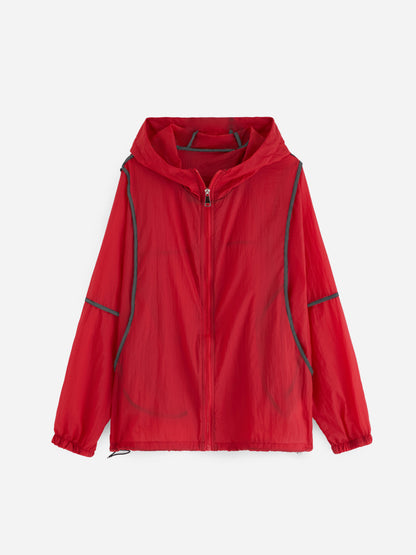 Contrast Stitch Windbreaker Jacket 1289972