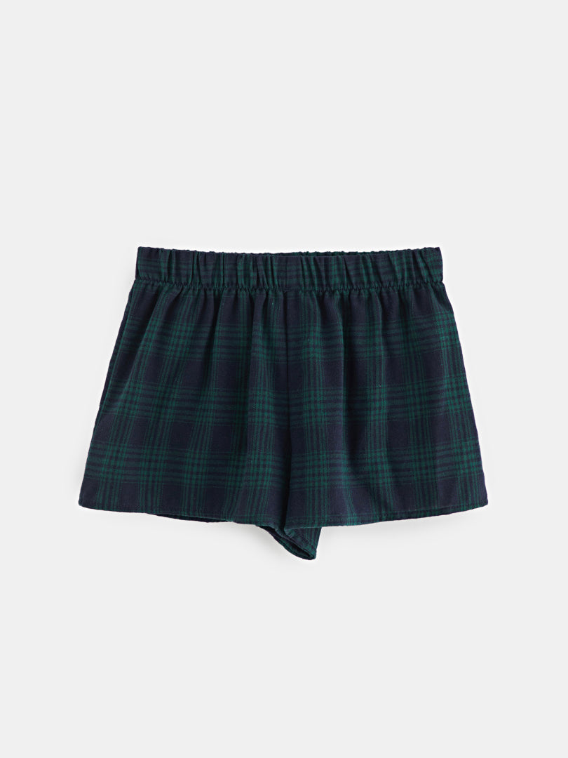 Checked Straight Fit Shorts 120805