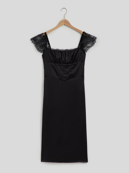 Lace-trimmed Bodycon Dress 116739