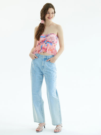 Drawstring Halter Top 1235411