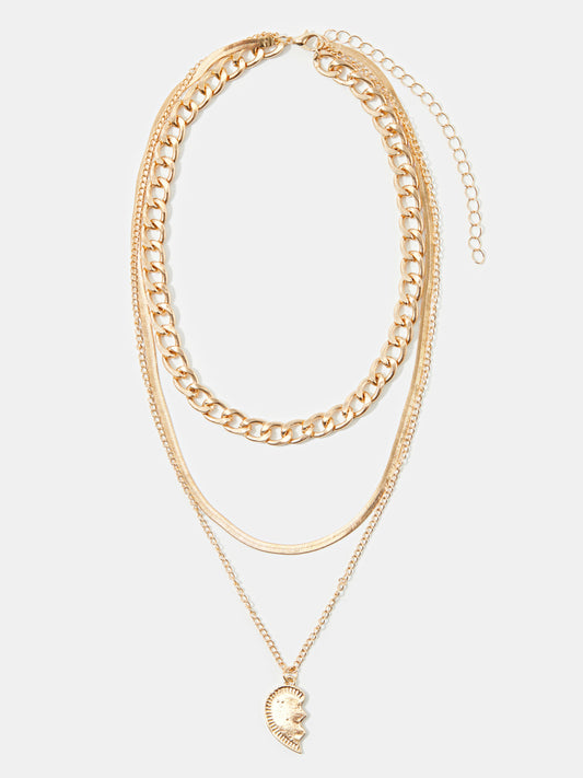 Geometric Artificial Jewellery - Multi-Layer Necklace 119625