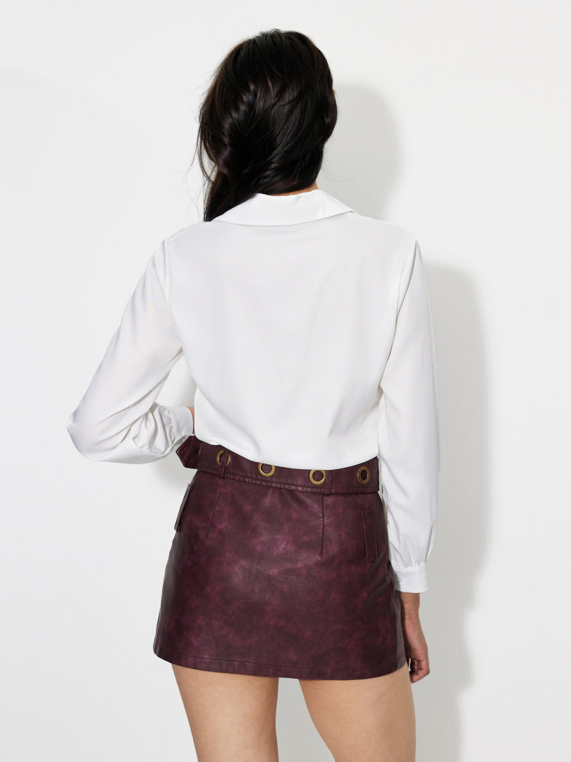 Beaded Placket Blouse 1253312