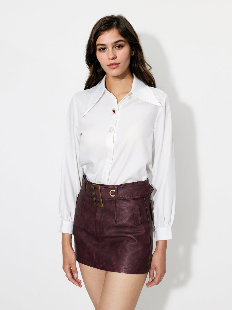 Beaded Placket Blouse 1253312