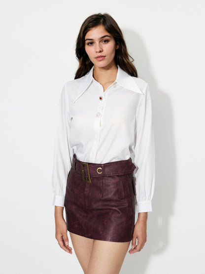 Beaded Placket Blouse 1253312