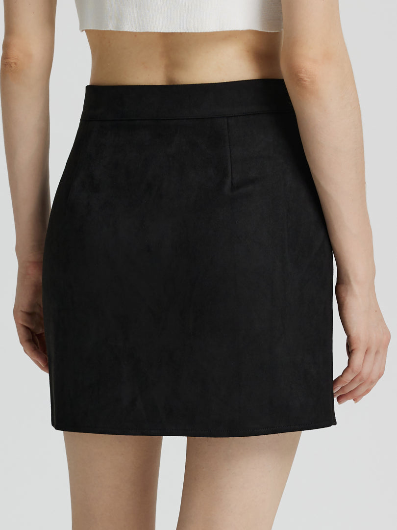 Studded Suede Skirt 111865