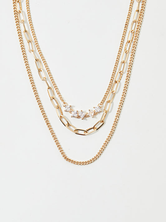 Geometric Artificial Jewellery - Multi-Layer Necklace 119729