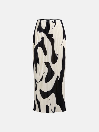 Printed Pencil Skirt 119973