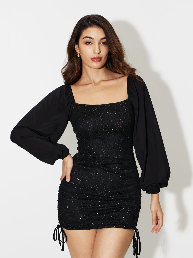 Patchwork Bodycon Dress 1250302