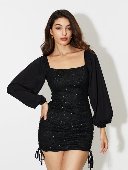 Patchwork Bodycon Dress 1250302