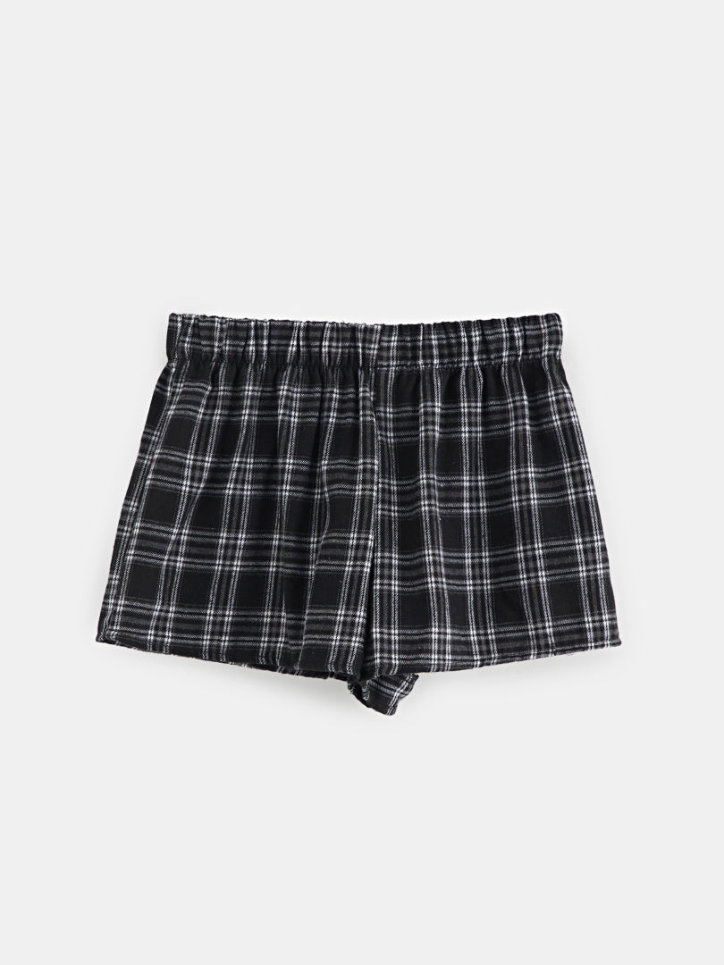 Checked Straight Fit Shorts 120805