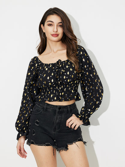 Gathered Pullover Blouse 120028