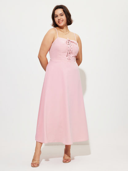 Plus Size Knotted A-Line Dress 1276242