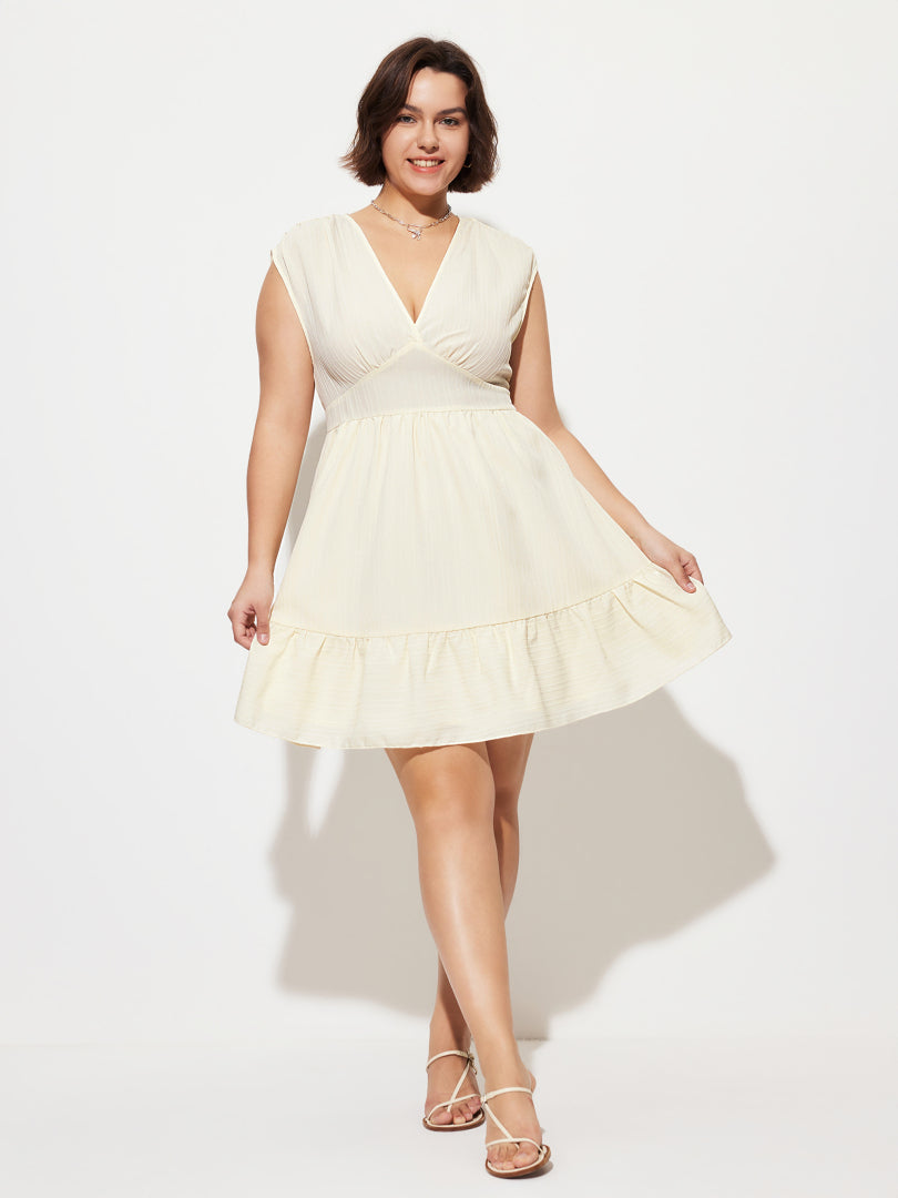 Plus Size Knotted A-Line Dress 1281442