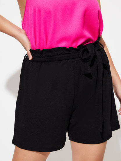Plus Size Knotted Straight Leg Shorts 1276322