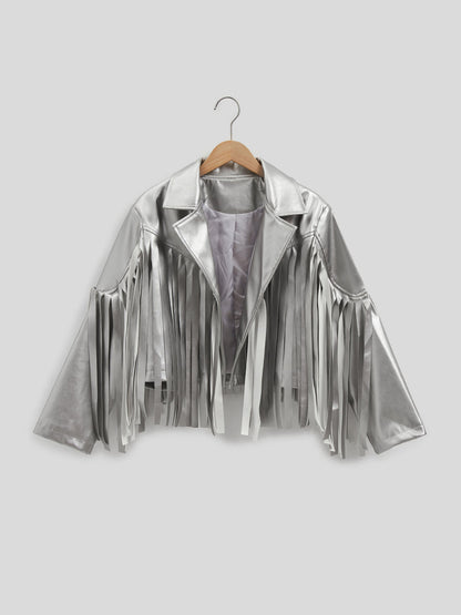 Cropped Fringed Jacket 116420