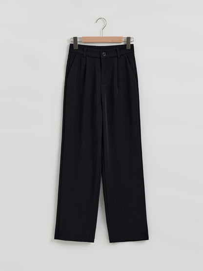 Button Straight Leg Pants 111511