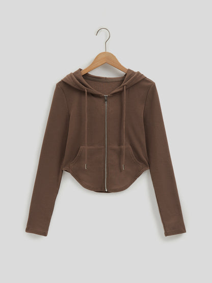 Ribbed Hooded Sweatshirt 117420