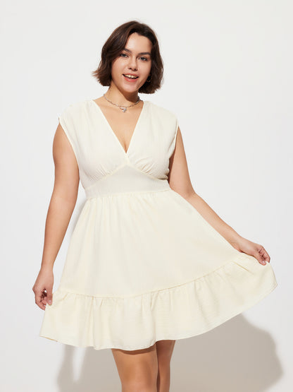 Plus Size Knotted A-Line Dress 1281442